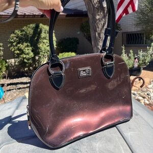 Beijo  Elegant Metallic Shoulder Bag with Black Accents